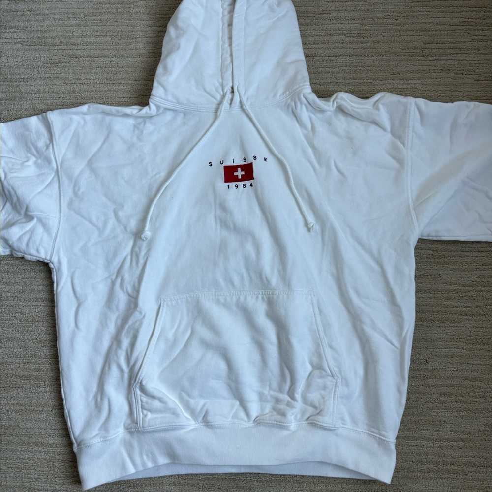 Brandy Melville white oversized hoodie